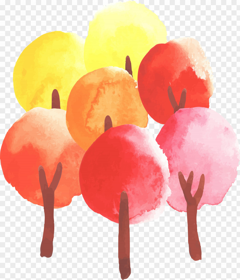 Watercolor Tree Painting PNG