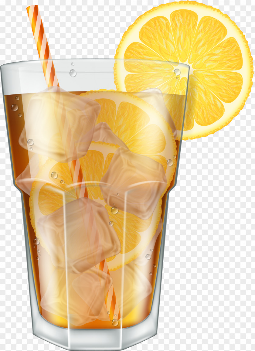 Brown Ice Juice Orange Cocktail Iced Tea Drink PNG