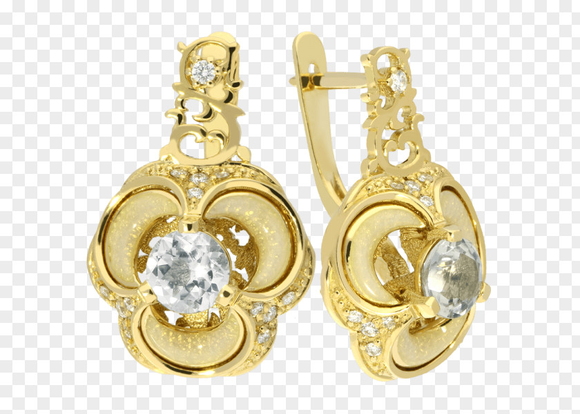 Jewellery Earring Gold Brilliant Diamond PNG