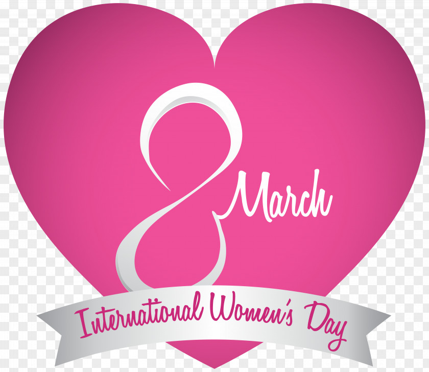 March 8 International Womens Day Pink Heart PNG Clipart Image Women's Woman Clip Art PNG