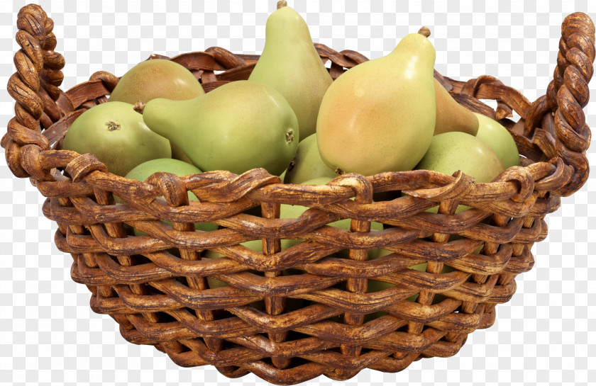 Pear Basket Wicker Clip Art PNG
