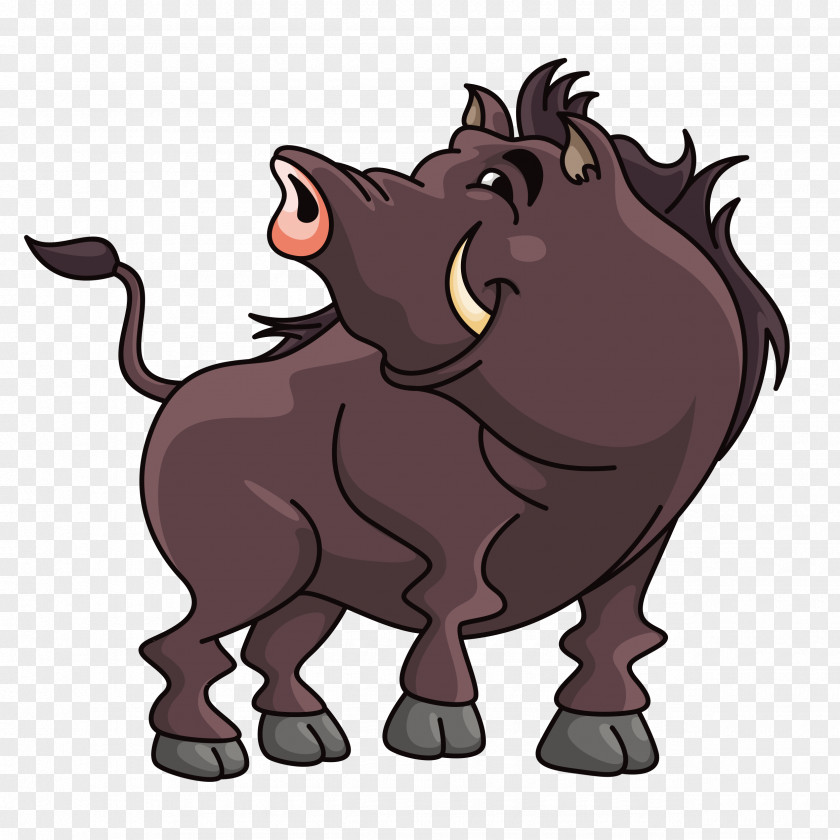 Wild Boar Common Warthog Vector Graphics Clip Art Image PNG