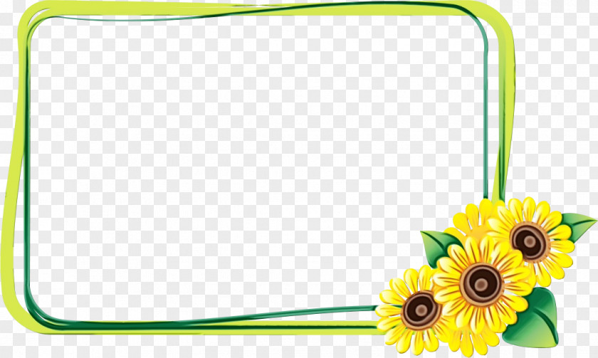Yellow Cuadro Sunflower Drawing PNG