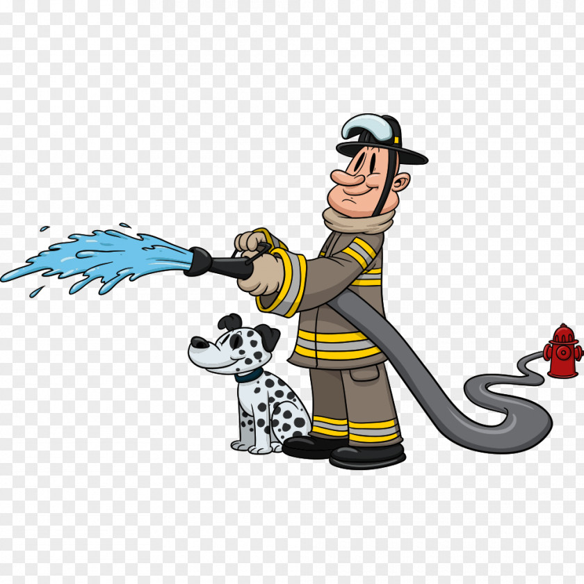Dalmatians And Firefighters Dalmatian Dog Firefighter Cartoon PNG