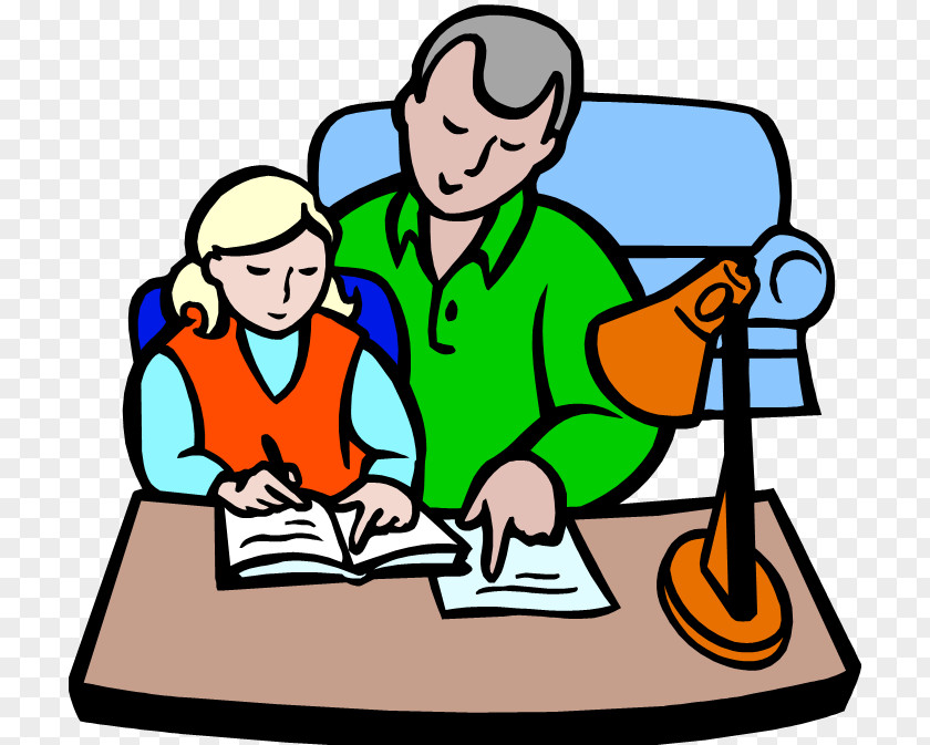 Help In Homework Parent Child Clip Art PNG