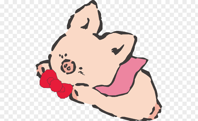 Pink Cartoon Pig Dog Clip Art PNG