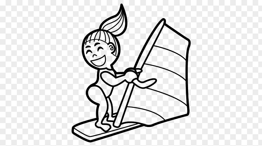 Surfing Drawing Windsurfing Surfboard Coloring Book PNG