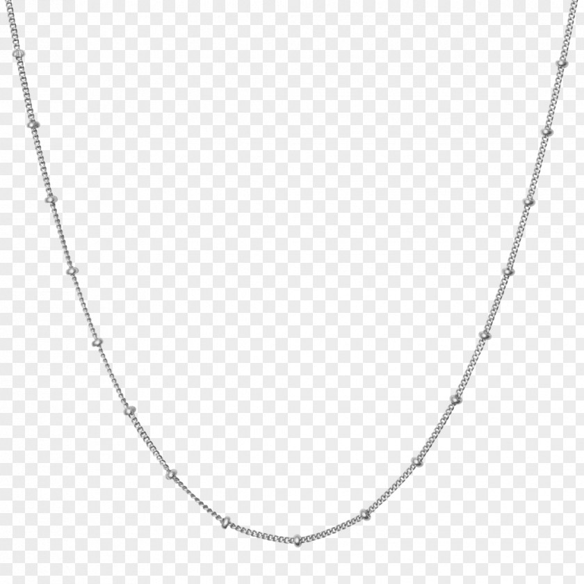Silver Chain Necklace Jewellery Sterling PNG