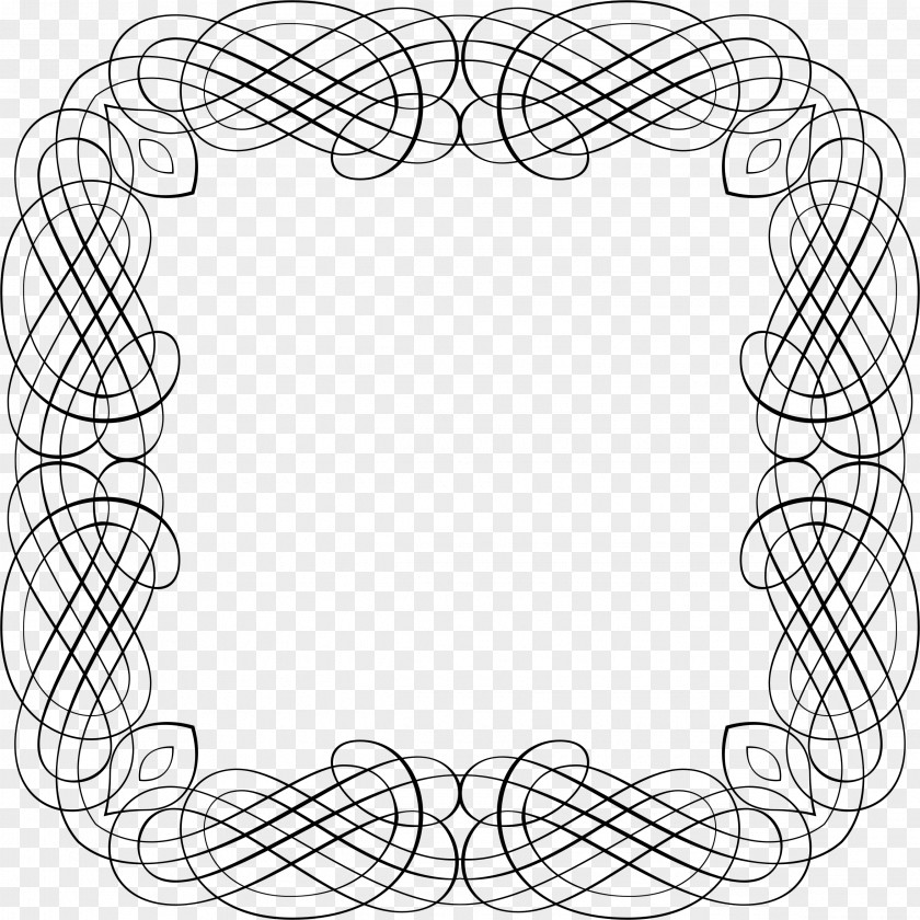 Geometric Frame Line Art Drawing Clip PNG