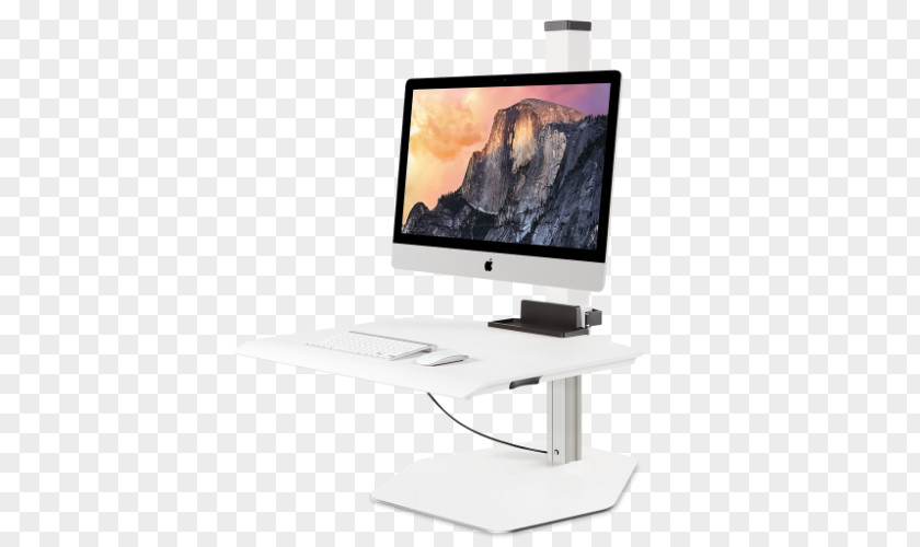 Imac Monitor Flat Display Mounting Interface Sit-stand Desk Mount Standing IMac PNG