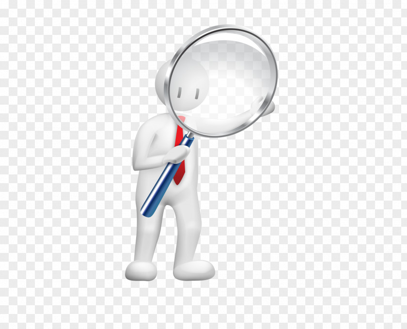 Man Holding A Magnifying Glass Light-emitting Diode PNG