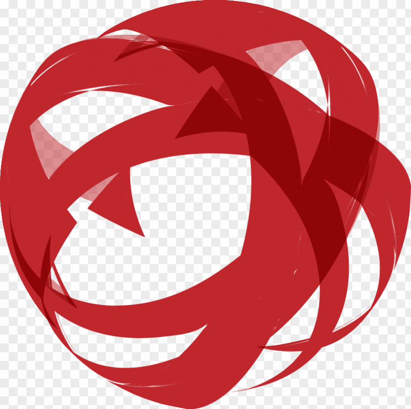 Red Ribbon Ball Vector Logo Sphere Euclidean Three-dimensional Space PNG