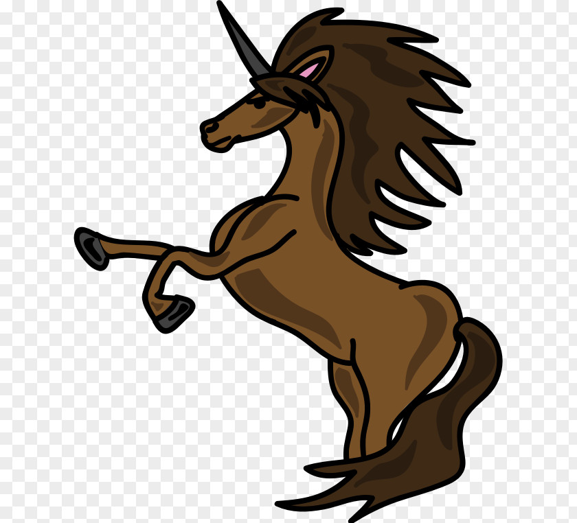 Unicorn Horn Horse Pony Black Clip Art PNG