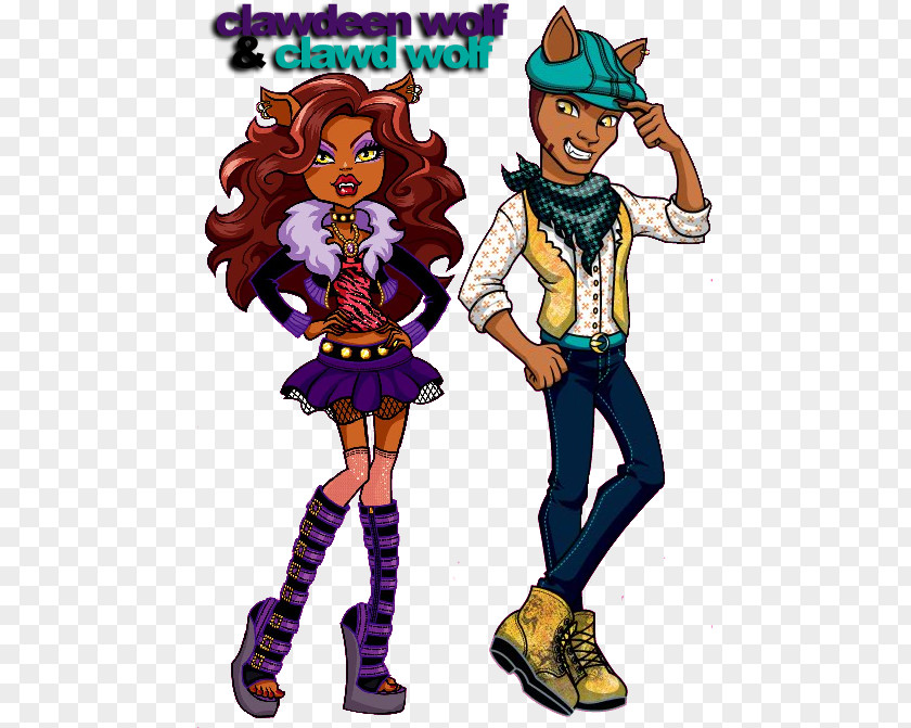 Doll Monster High Original Gouls CollectionClawdeen Wolf Clawd Frankie Stein PNG