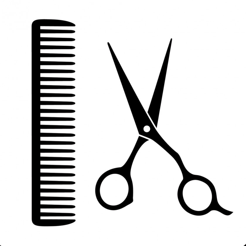 Hairdressing Comb Scissors Hairdresser Capelli Symbol PNG