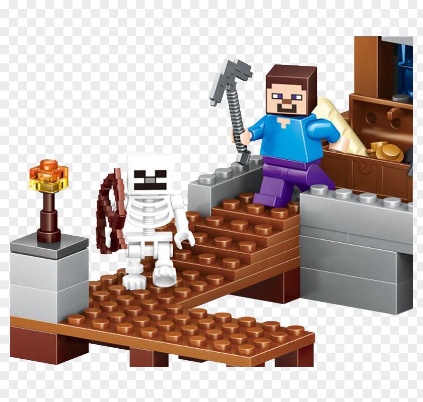 My World Lego Skeleton Attack Minecraft Toy Block LEGO Action Figure PNG