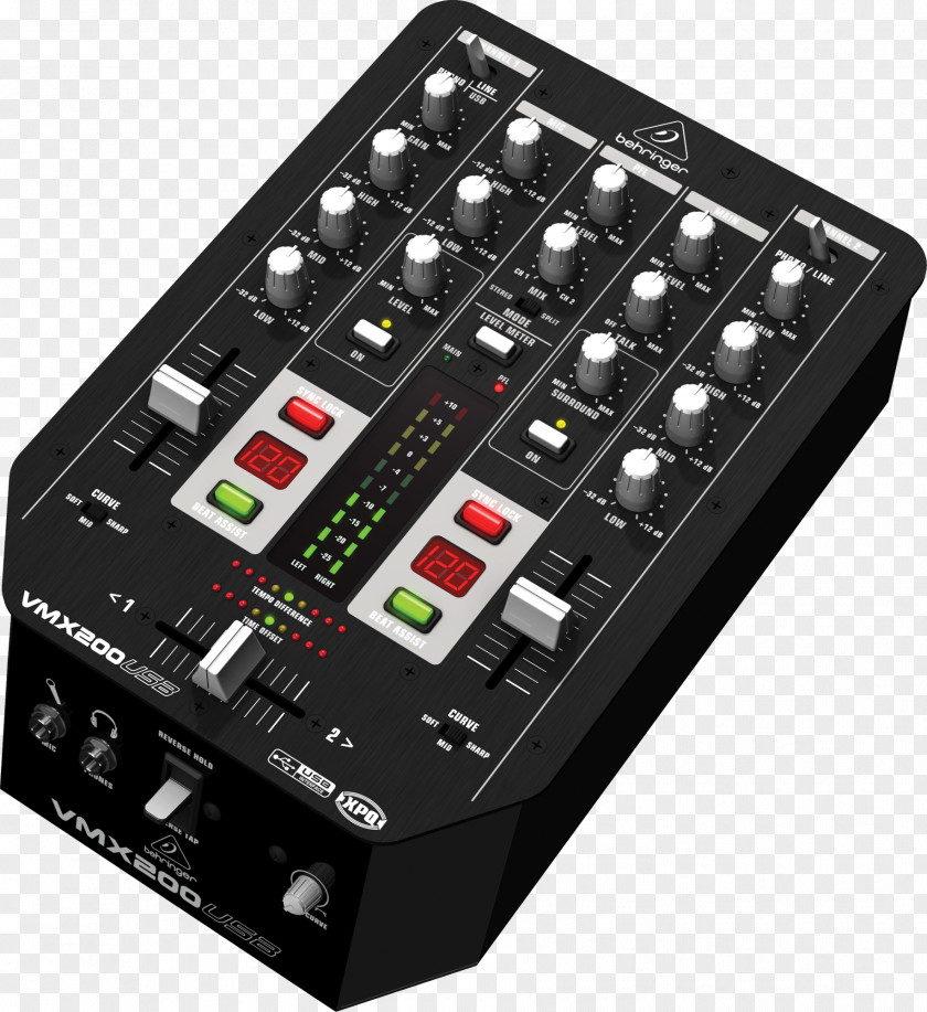 USB Audio Mixers BEHRINGER Behringer PRO MIXER VMX100USB DJ Mixer Disc Jockey PNG