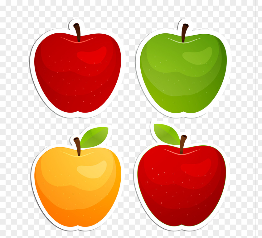 4 Apples Apple Poster Red PNG