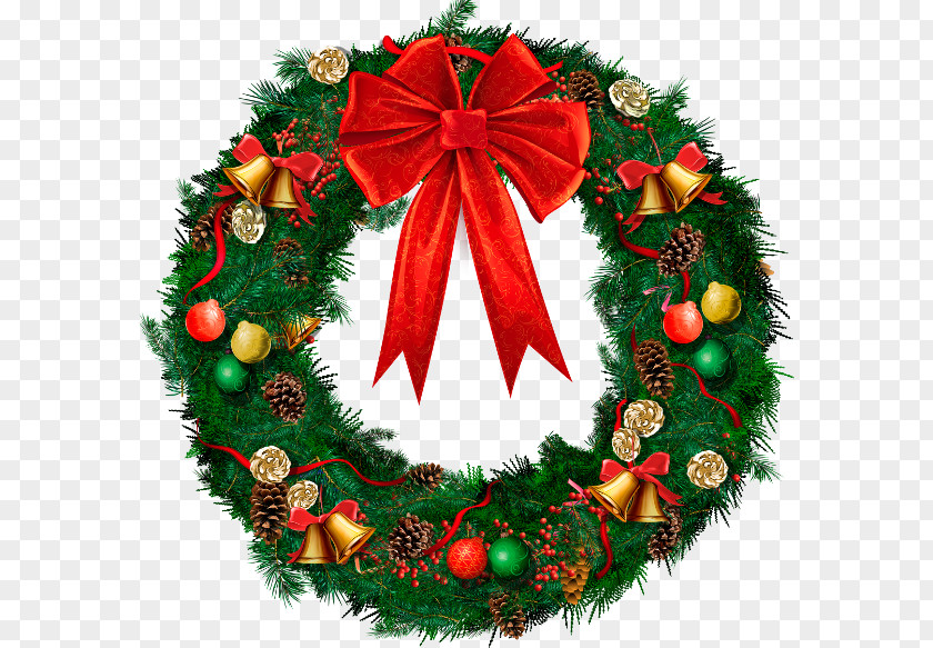 Christmas Wreath Decoration Clip Art PNG