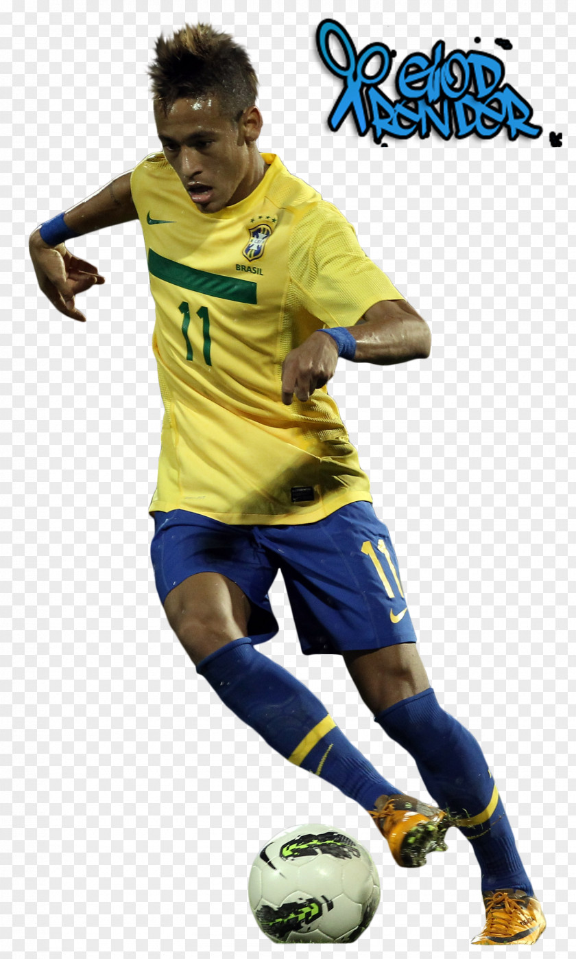 Neymar Art Football Player Yellow PNG