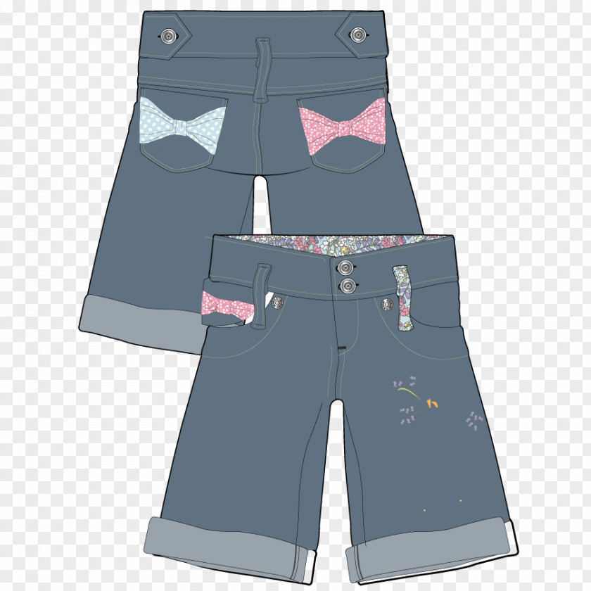 Vector Casual Jeans Shorts Trousers PNG