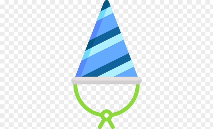 Birthday Hat Electric Blue Teal Turquoise PNG