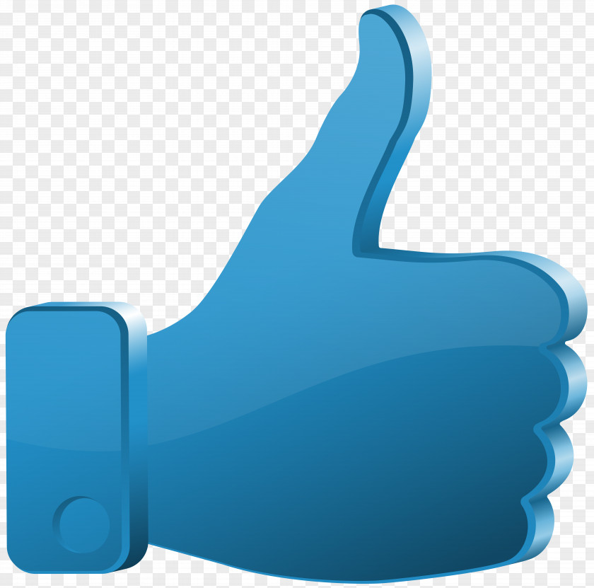 Thumbs Up Blue Transparent Clip Art Image Thumb Signal PNG