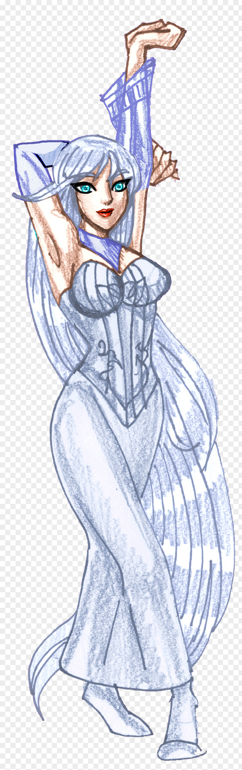 Dress Line Art Costume Sketch PNG