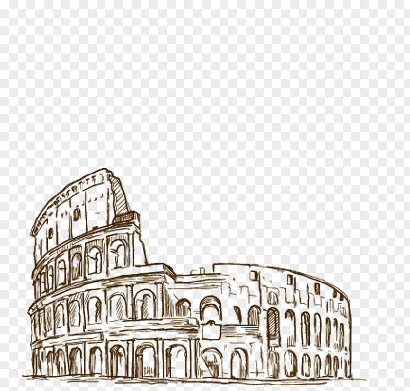 Roman Colosseum Rome House Drawing PNG