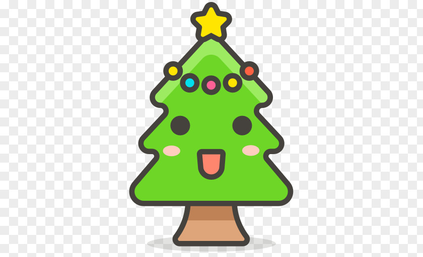 Christmas Tree Ornament Line Clip Art PNG