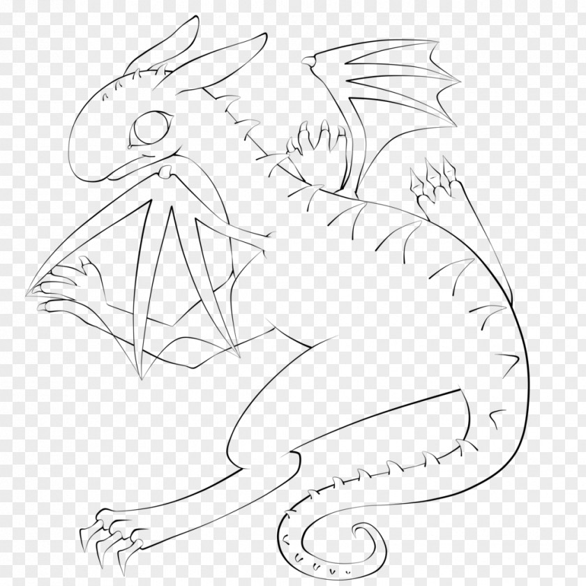 Dragon Line Art Drawing DeviantArt PNG