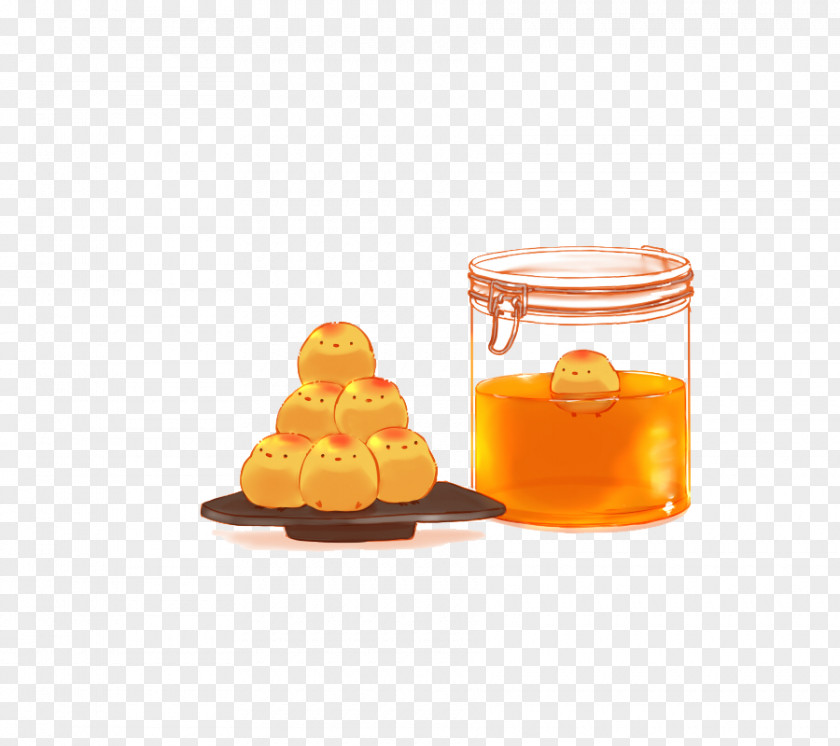 Honey Cake Chick Food Drawing Eating Illustration PNG
