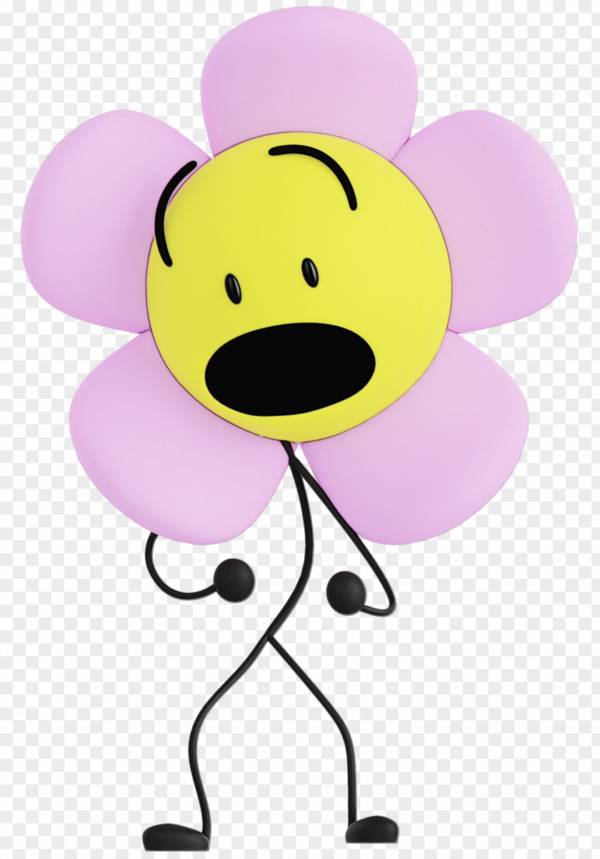 Magenta Happy Pink Flower Cartoon PNG