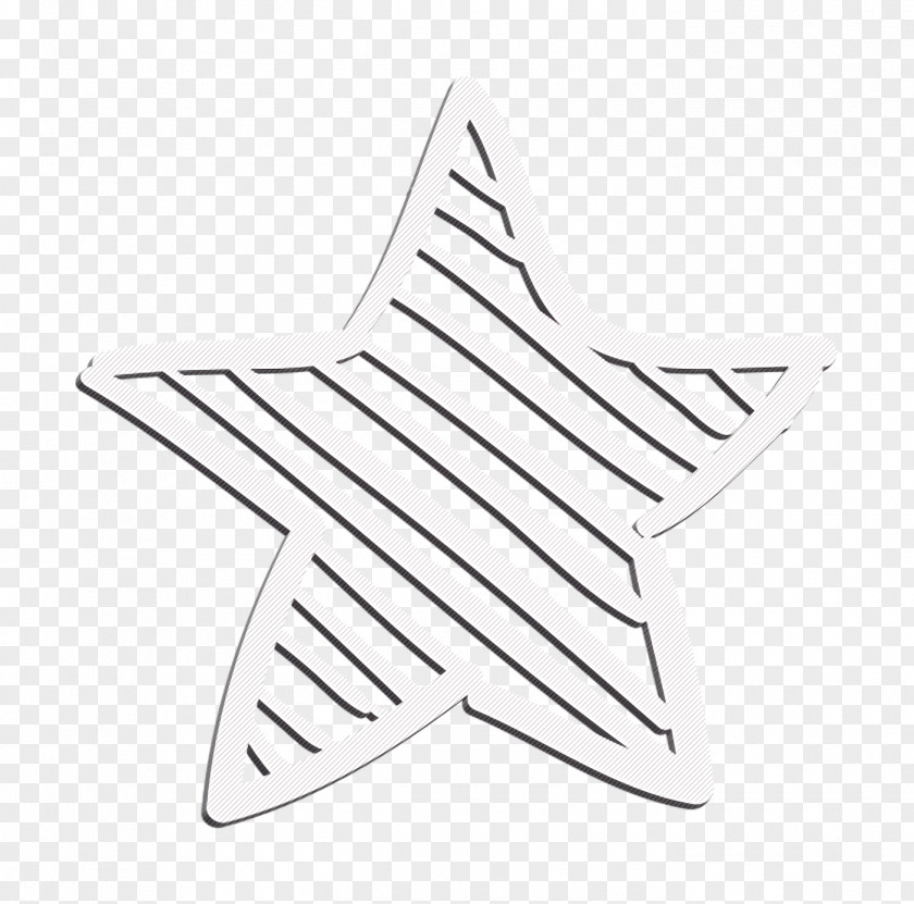 Social Media Hand Drawn Icon Favorites Star Sketch Interface PNG