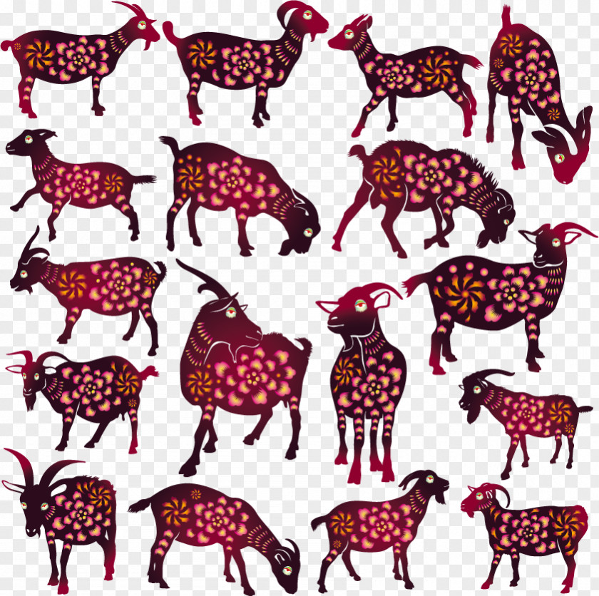17, Paragraph Pattern Vector Material Paper-cut Design Goat Download, Cheese Cattle Sheep PNG