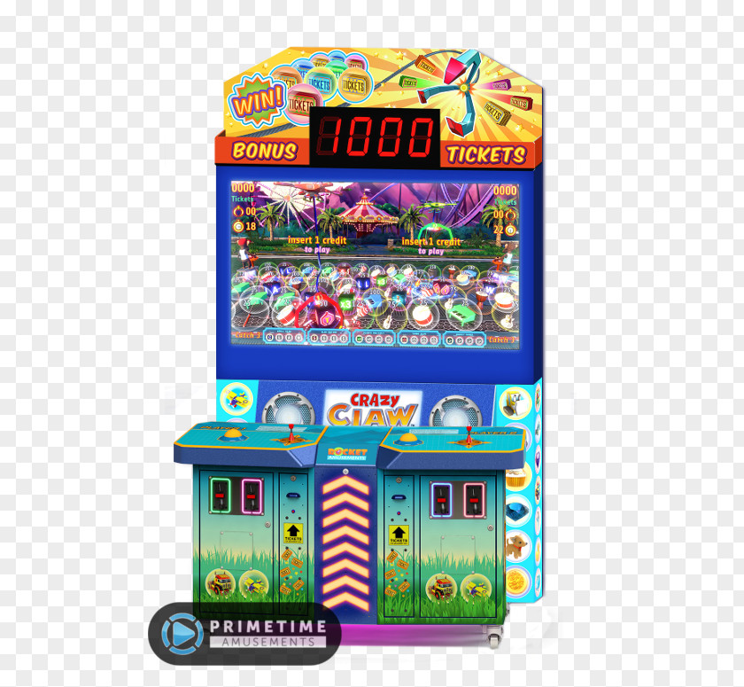 Claw Machine Arcade Game Amusement Redemption Crane PNG