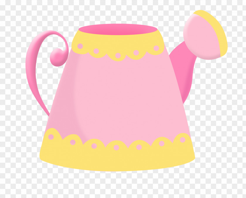 Pink Cartoon Kettle Teapot Illustration PNG