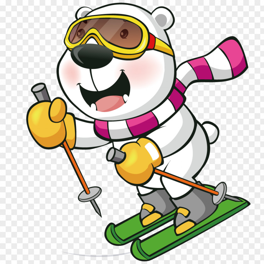 Ski Bear Polar Penguin Royalty-free Illustration PNG
