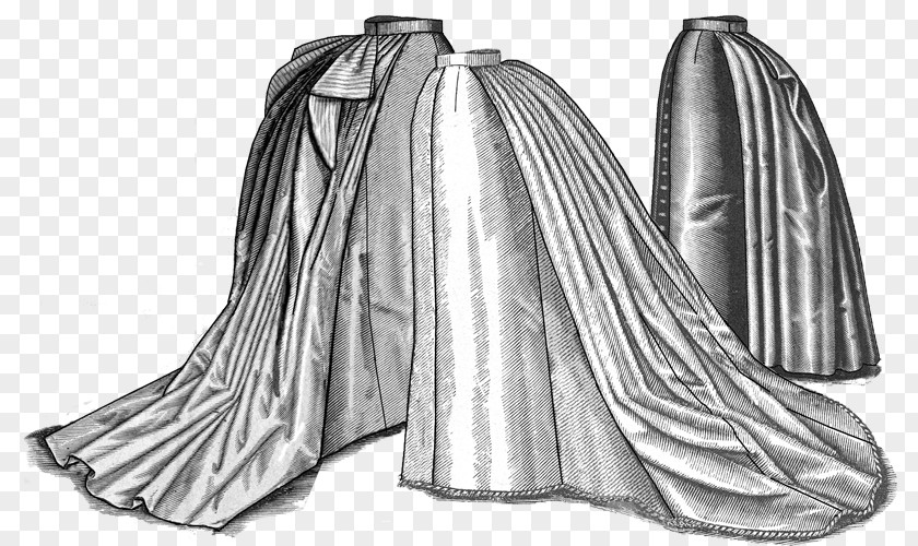 Dress Victorian Era 1880s Bustle Skirt Pattern PNG