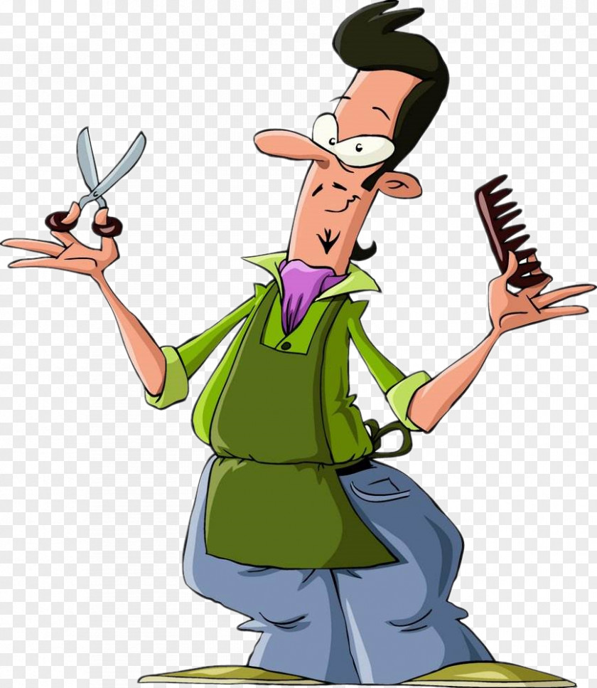Hairdressing Material Comb Hairdresser Cartoon Barber PNG
