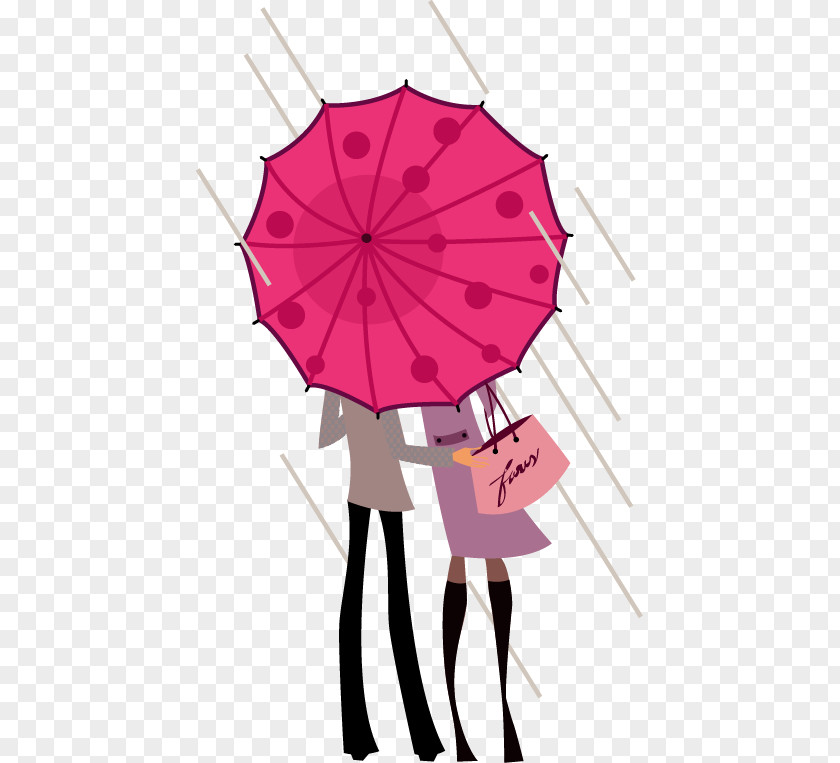 Hand-painted Red Umbrella Lovers Pattern Chanel Fashion Display Resolution Clothing Wallpaper PNG