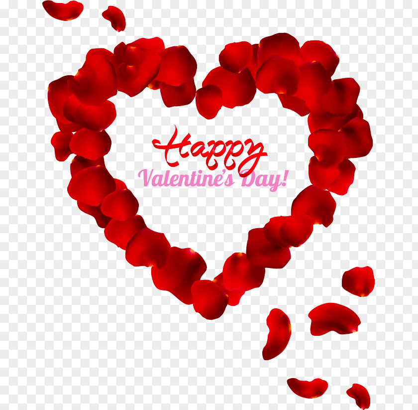 Heart Petal Valentine's Day PNG
