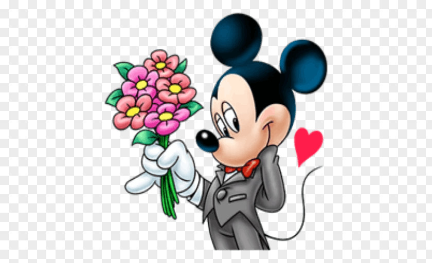 Mickey Mouse Minnie Telegram Sticker PNG