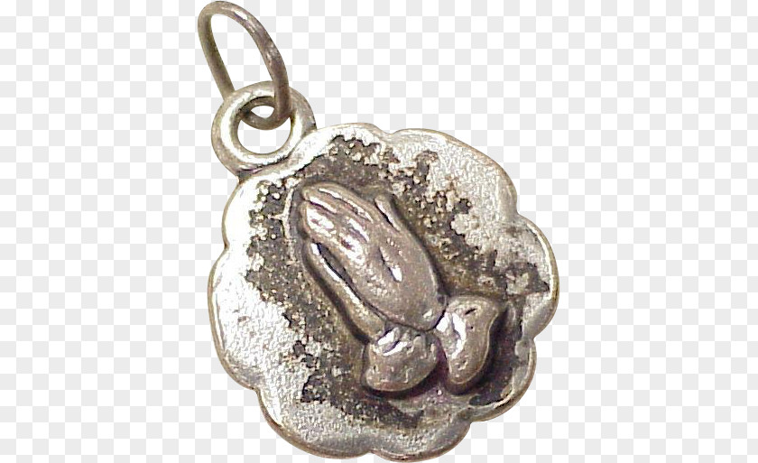 Sterling Silver Cross With Praying Hands Locket Jewellery PNG