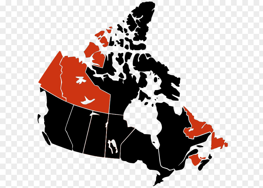 Flu Provinces And Territories Of Canada United States Blank Map PNG