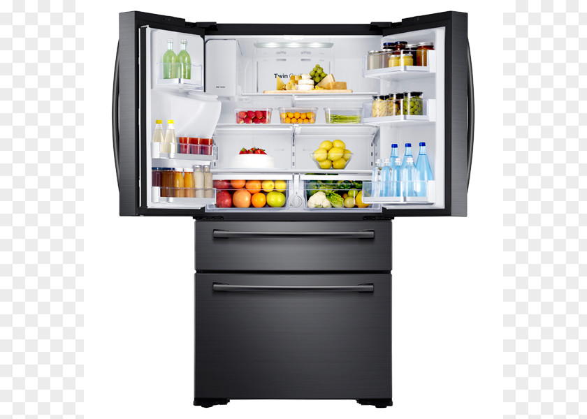 Refrigerator Samsung RF28JBEDB Food ShowCase RH77H90507H 28 Cu. Ft. 4-Door French Door PNG