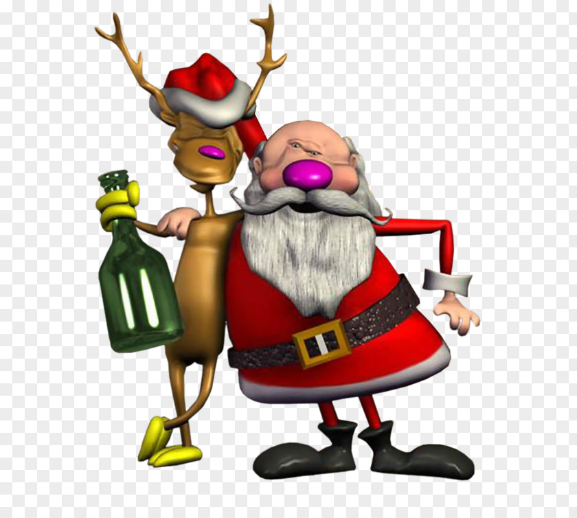 Santa Claus Reindeer Christmas Elf PNG