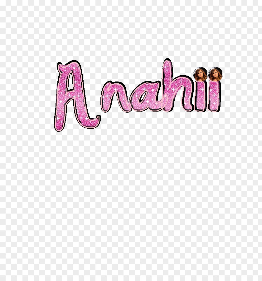 ANAHI Logo Brand Pink M Font PNG