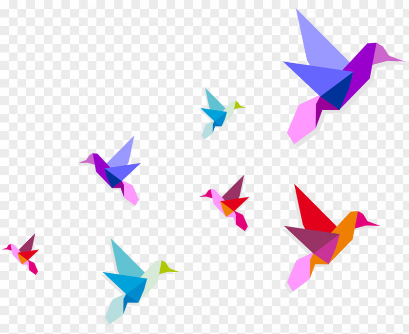 Birds Flying Picture Origami Royalty-free Illustration PNG