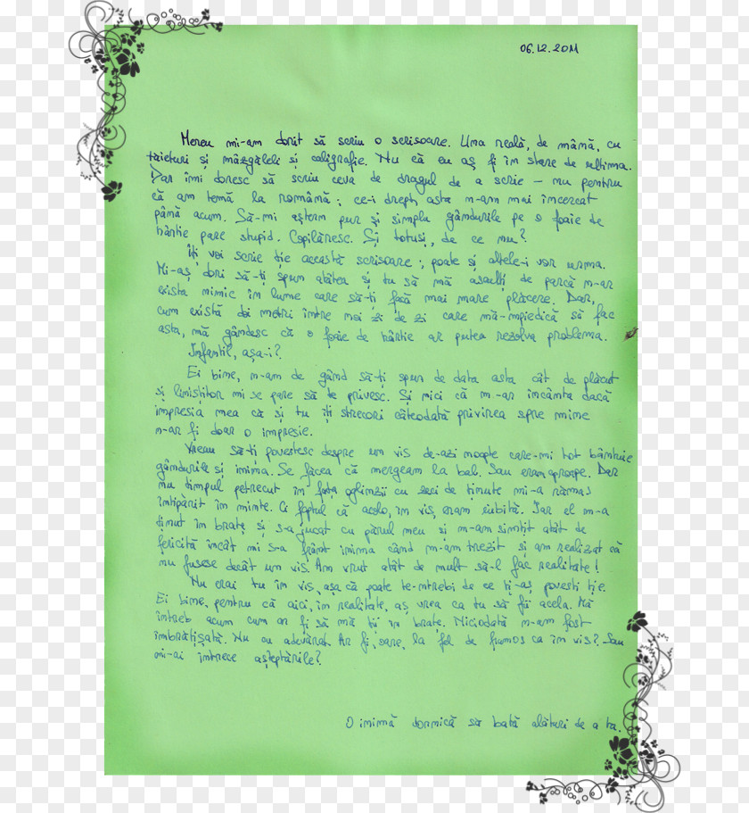 COMPUS Green Document Handwriting PNG